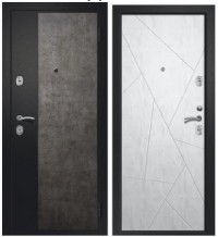 Дверь входная металлическая ОРФЕЙ 311 Stone Дейнерис, Stone Арья/Сатин чёрный 