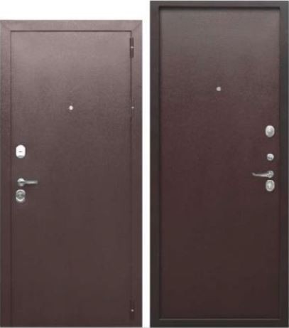 Дверь входная металлическая Тайга 9 см Металл/Металл Медный антик